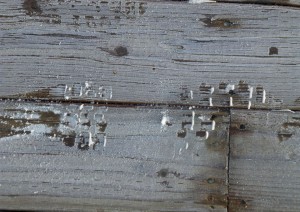 Frost on the Apple Box deck, Petaluma
